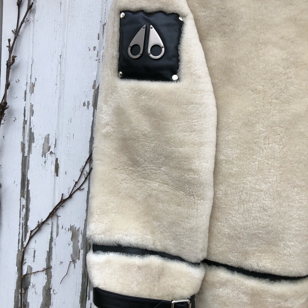 Moose Knuckles Shearling Jacket S Coat Fur NEW - Picture 7 of 14